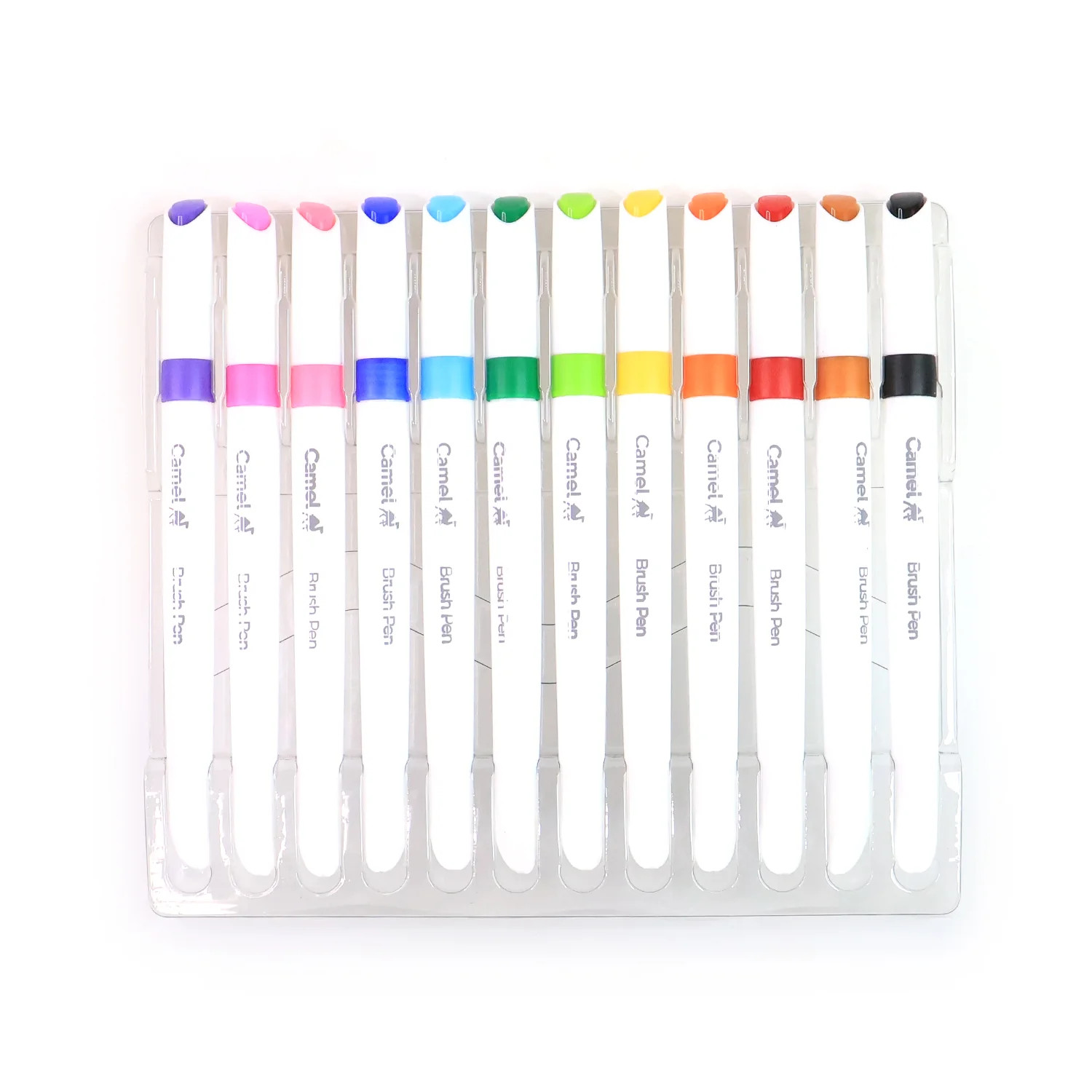 Camel Brush Pens – 12 Vibrant Shades (Flexible Tip for Watercolor, Lettering) - Image 5