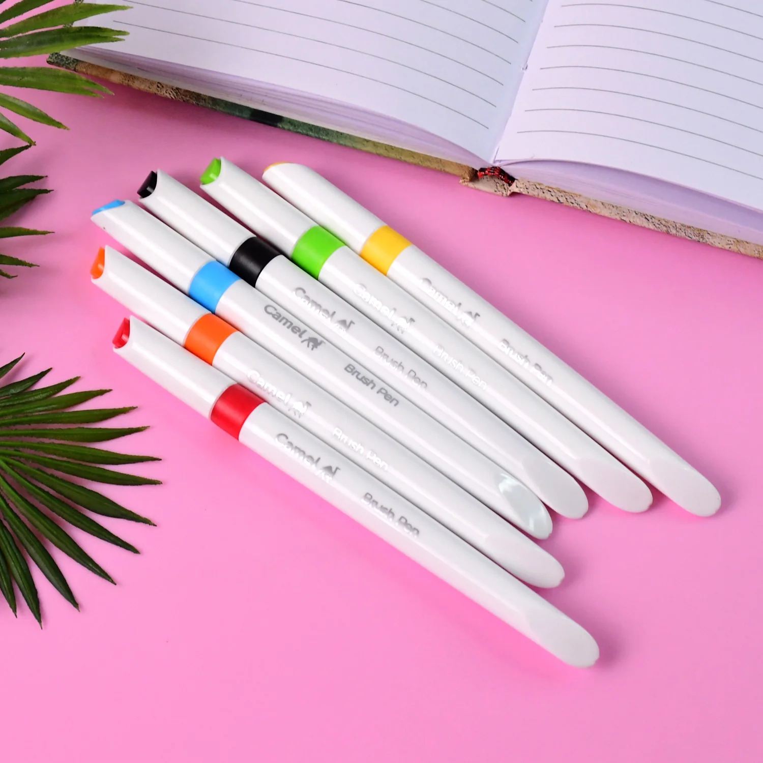 Camel Brush Pens – 6 Vibrant Shades (Flexible Tip for Watercolor, Lettering & Sketching) - Image 3