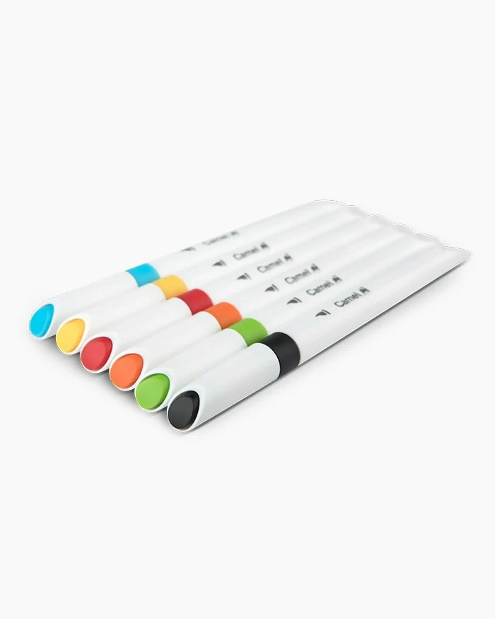 Camel Brush Pens – 6 Vibrant Shades (Flexible Tip for Watercolor, Lettering & Sketching) - Image 8