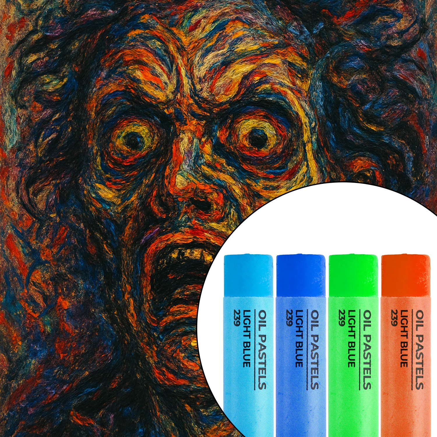 Camel Oil Pastels – 15 Rich & Smooth Shades with Free Scraping Tool - Image 4