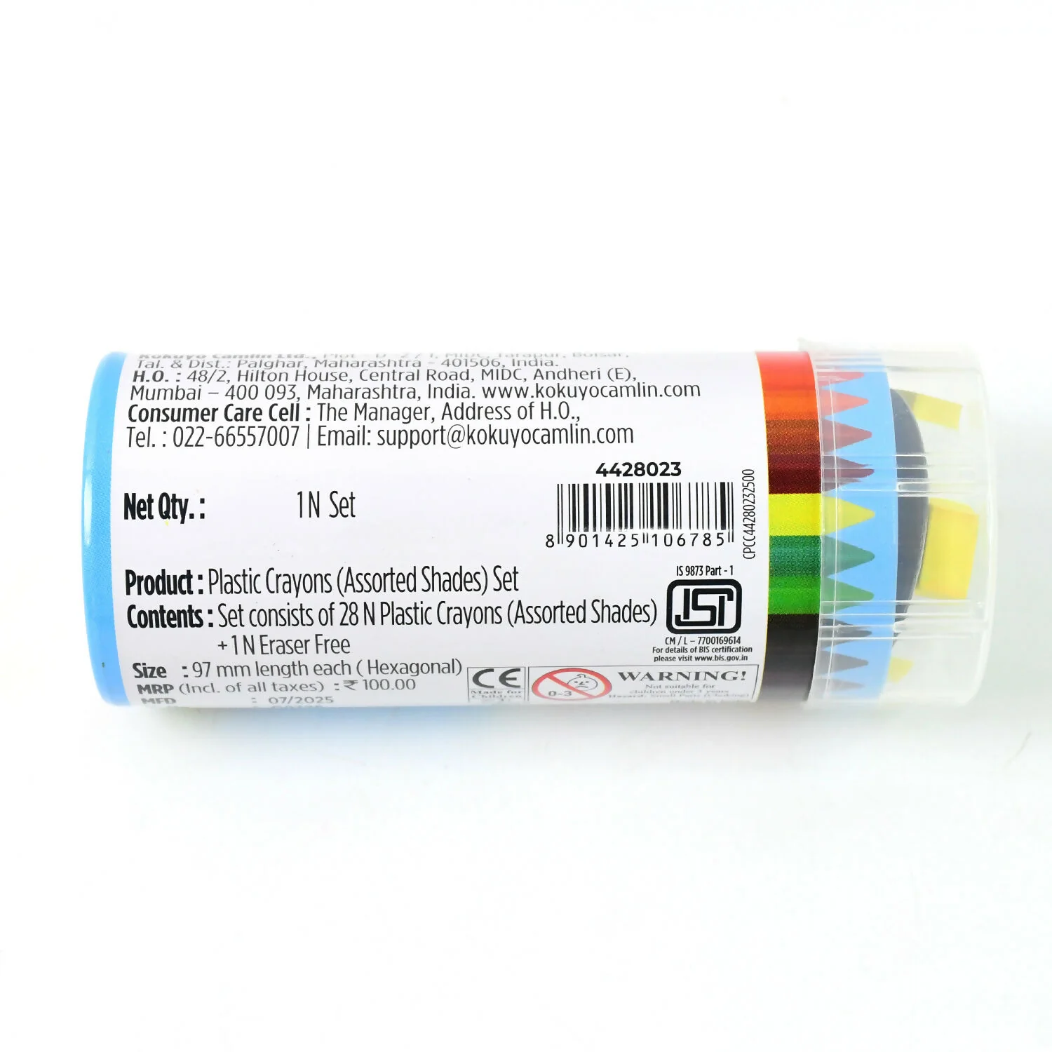 Camel Plastic Crayons 28 Assorted Shades with Free Eraser - Image 5