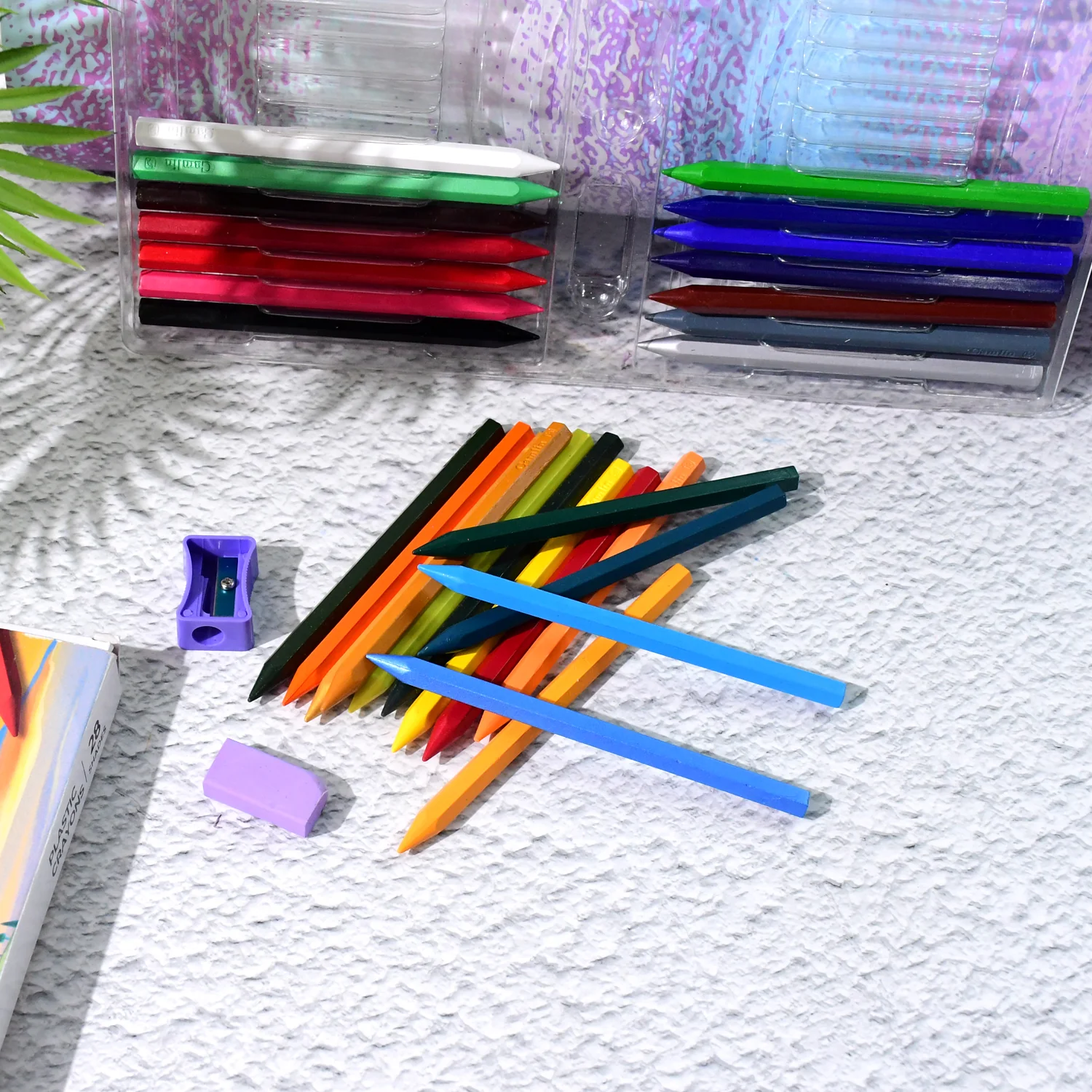 Camel Plastic Crayons with Free Sharpener & Eraser - 28 Shades - Image 6