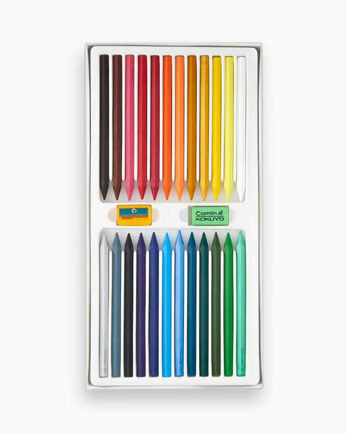 Camel Plastic Crayons with Free Sharpener & Eraser - 28 Shades - Image 9