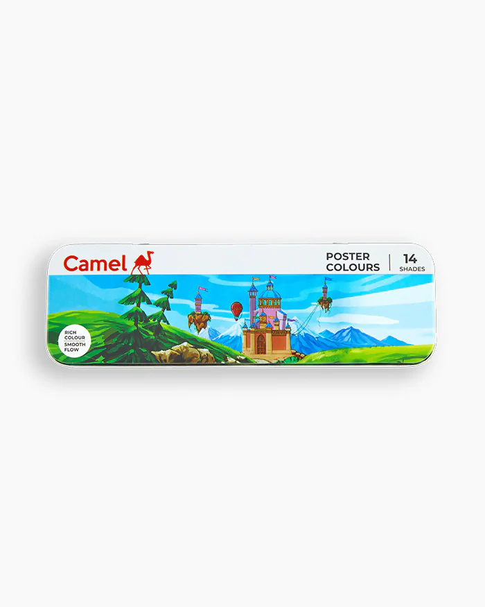 Camel Poster Colours – 14 Shades Student Set in Metal Box (10 ml Each) - Image 11