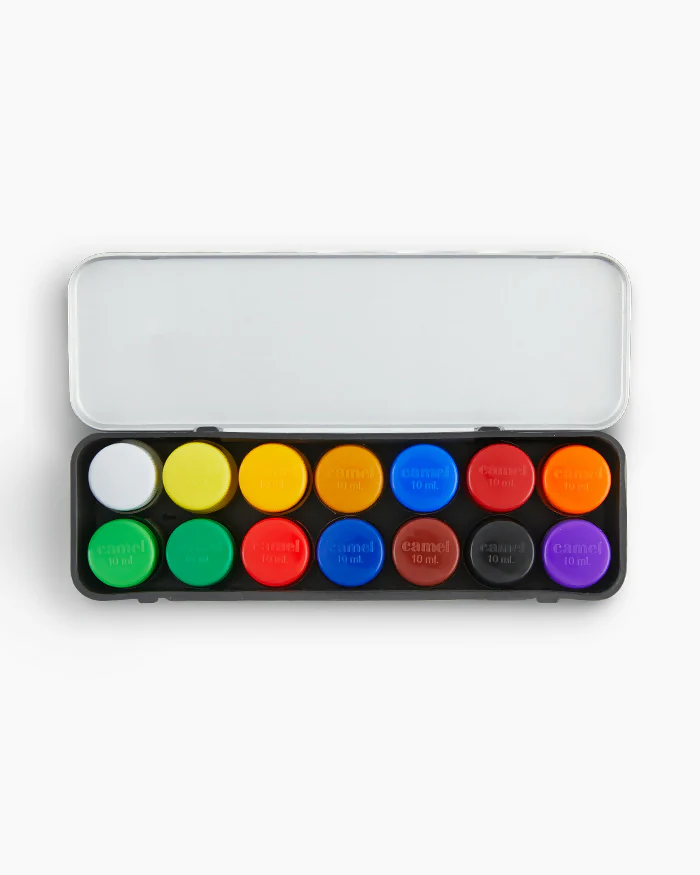 Camel Poster Colours – 14 Shades Student Set in Metal Box (10 ml Each) - Image 7