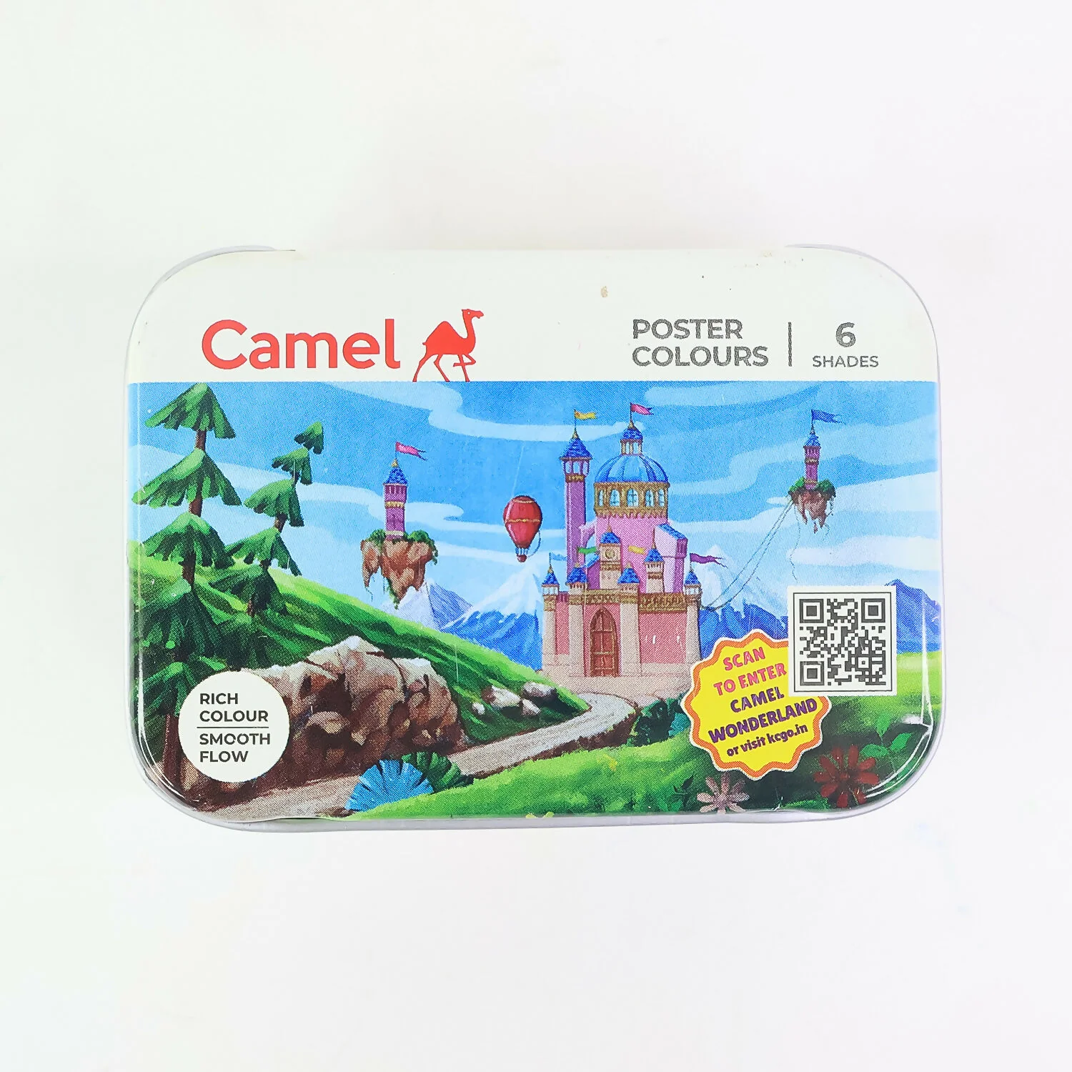 Camel Poster Colours 6 Assorted Shades with Free Palette (10 ml Each) - Image 6