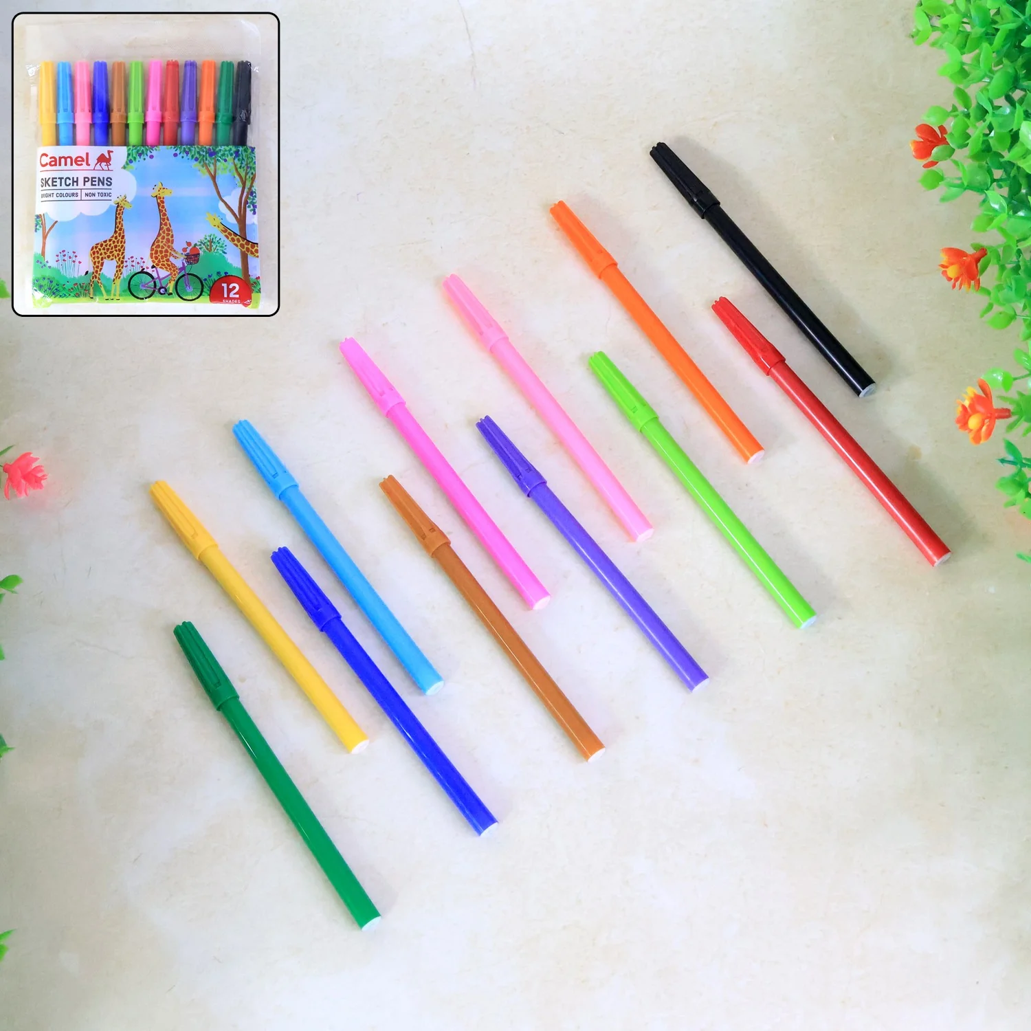 Camel Sketch Pens – 12 Colorful Shades Drawing, Sketching, and Artistic Creativity - Image 3