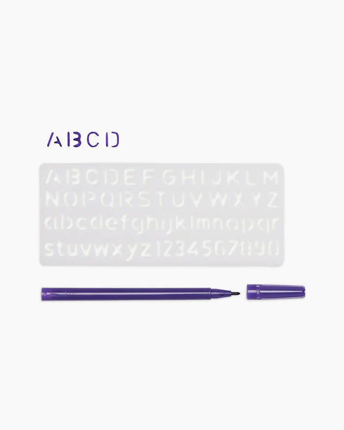 Camel Sketch Pens color with stantil alphabet – 24 Shades - Image 10