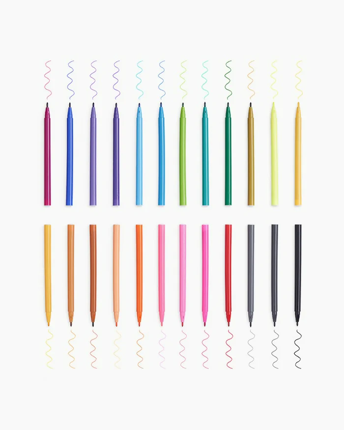 Camel Sketch Pens color with stantil alphabet – 24 Shades - Image 12