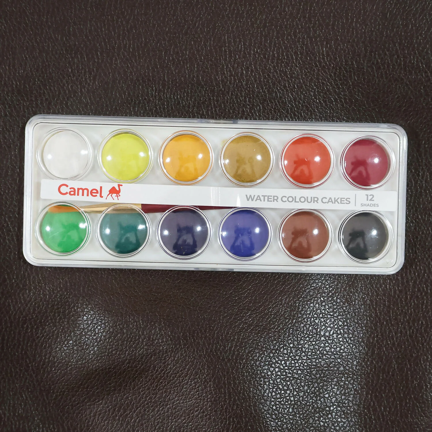 Camel Water Colour Cakes 12 Bright Shades with Free Brush - Image 6