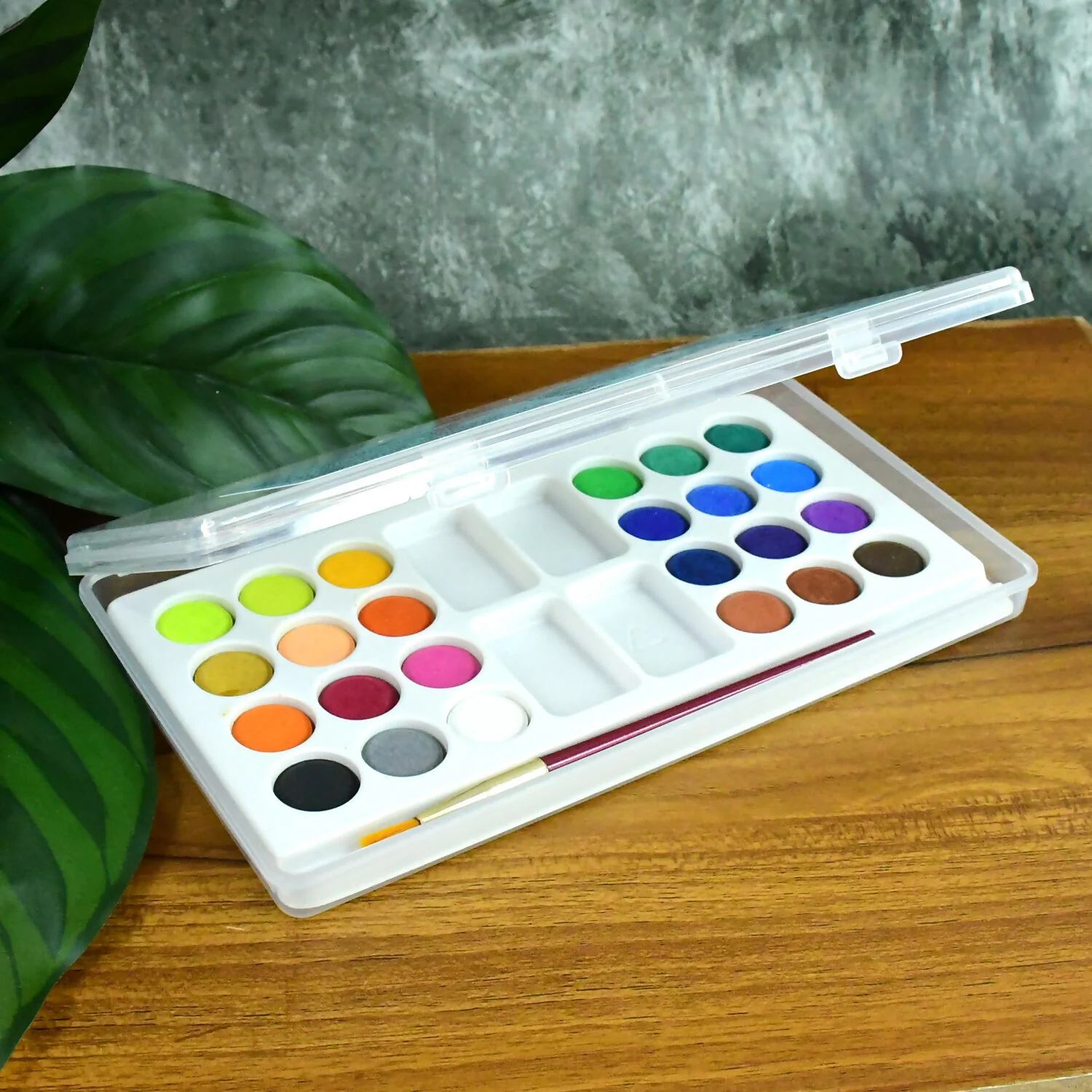 Camel Water Colour Cakes – 24 Bright Shades with Brush - Image 7