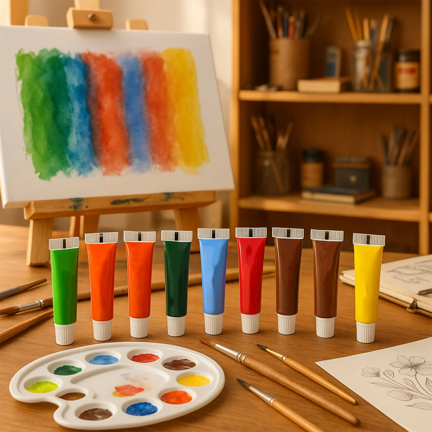 Camel Water Colour Tubes 18 Assorted Shades for Students and Artists (5 ml each) - Image 2