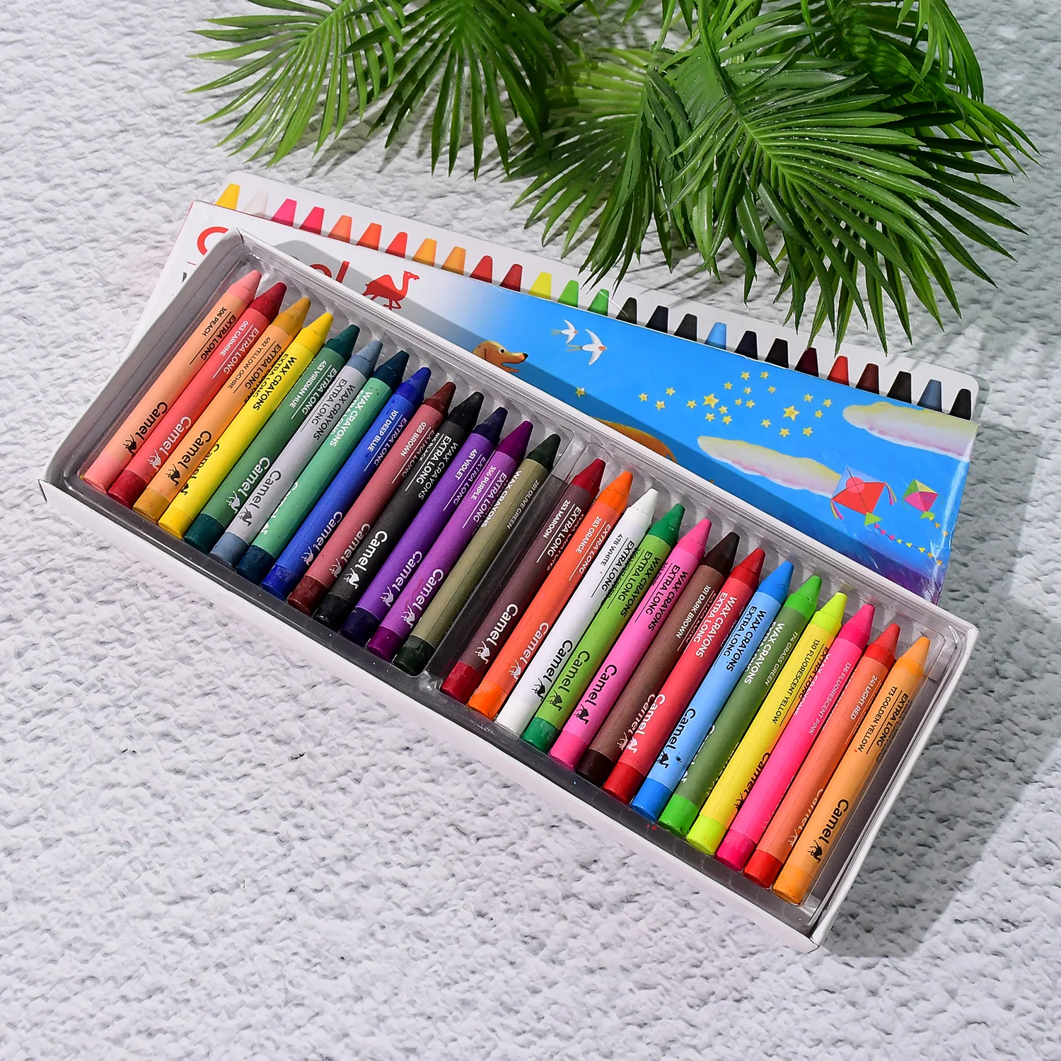 Camel Wax Crayons Extra Long – 26 Vibrant Shades - Image 2