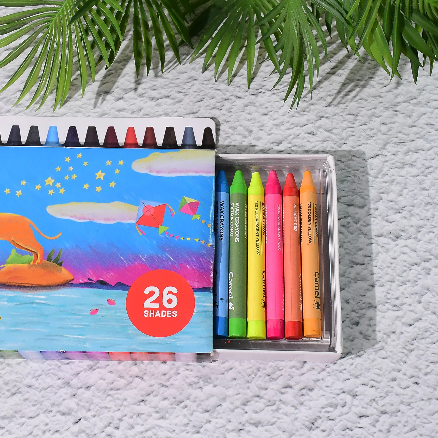 Camel Wax Crayons Extra Long – 26 Vibrant Shades - Image 4