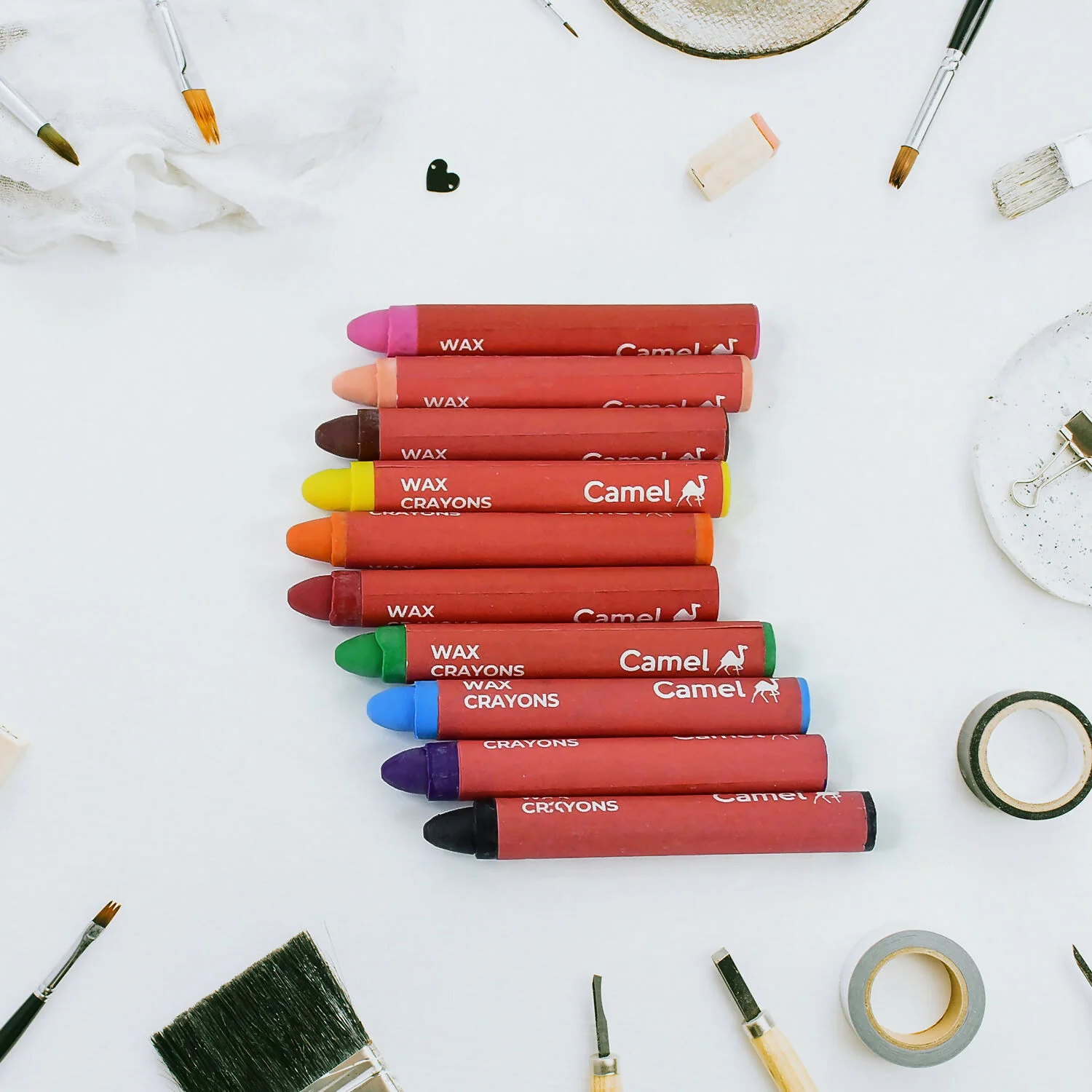 Camel Wax Smooth Crayons - 10 Shades - Image 4
