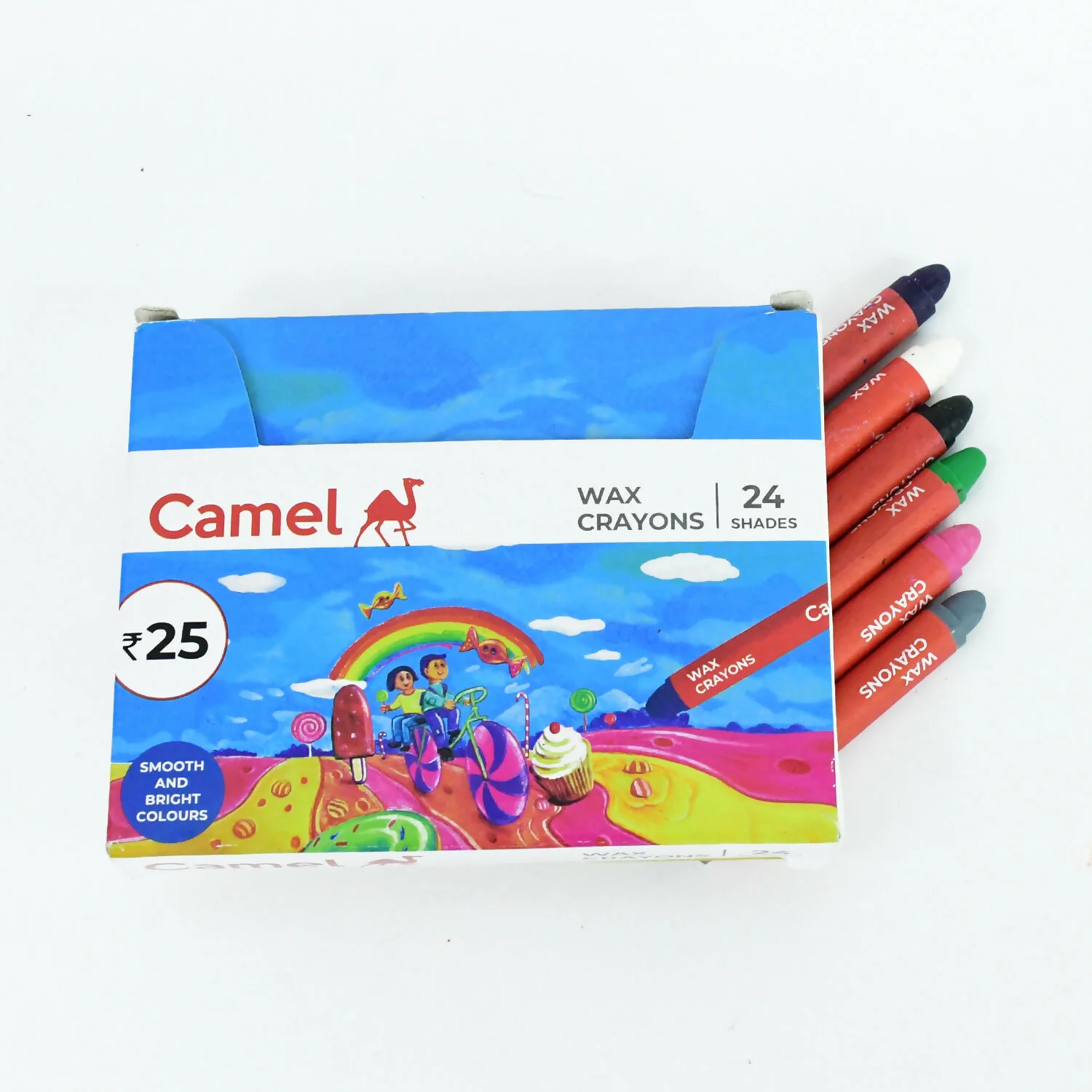 Camel Wax Vibrant Shades Smooth Crayons - 24 Shades - Image 3