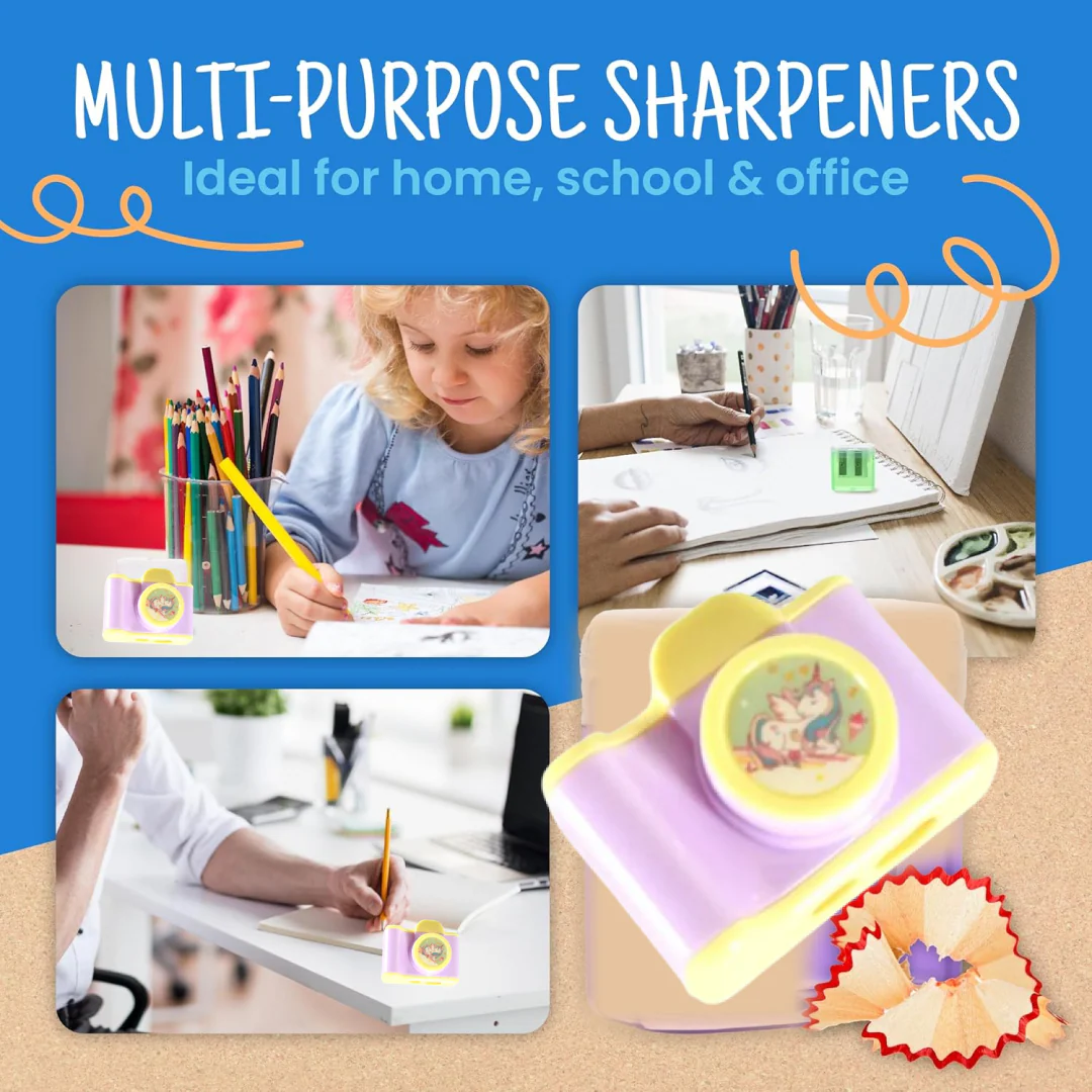 Camera Shape Pencil Sharpener – Stylish Lightweight Sharpener for Kids & Office - Image 2