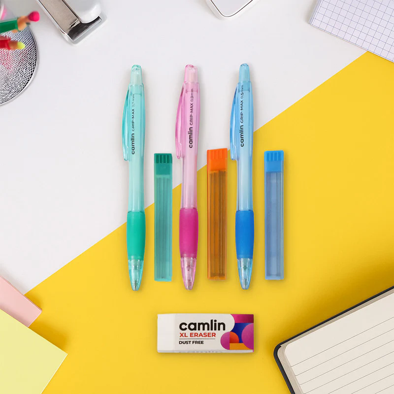 Camlin 3 in 1 Mechanical Pencil Kit – 0.5 mm, 0.7 mm & 0.9 mm Pencils with Hi-Par Leads - Image 3