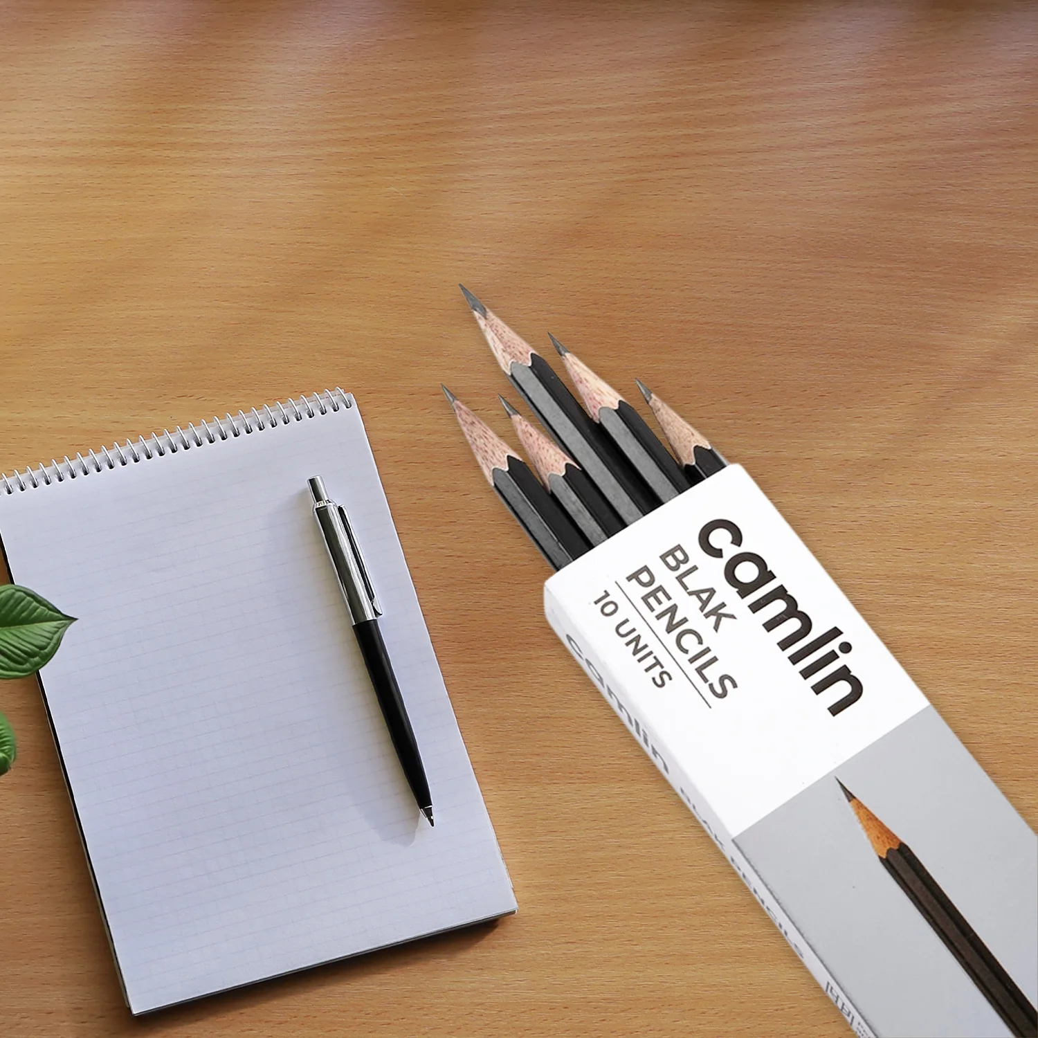 Camlin Black Pencils – Pack of 10 Smooth Writing Graphite Pencils - Image 2