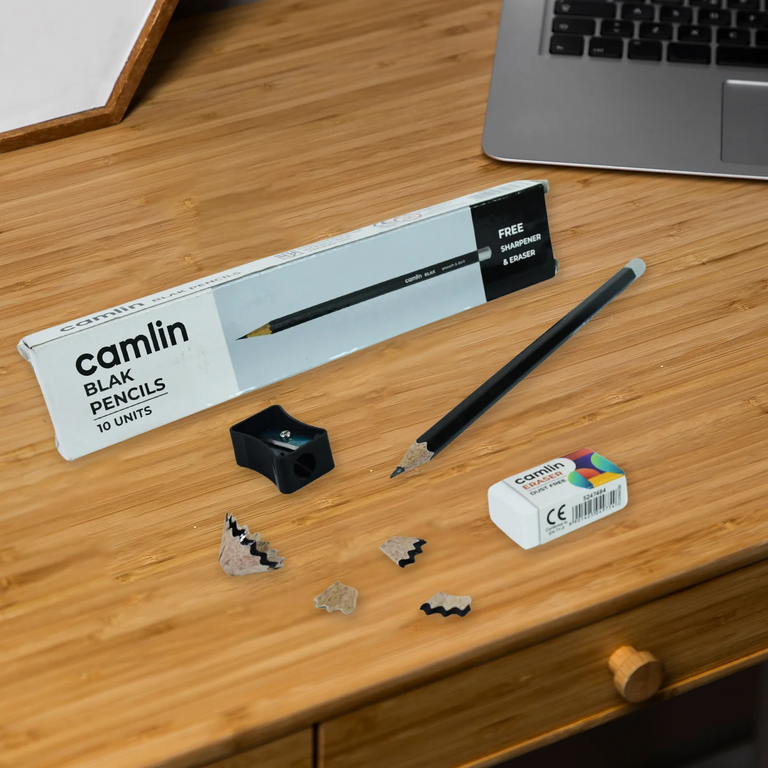 Camlin Black Pencils – Pack of 10 Smooth Writing Graphite Pencils - Image 4