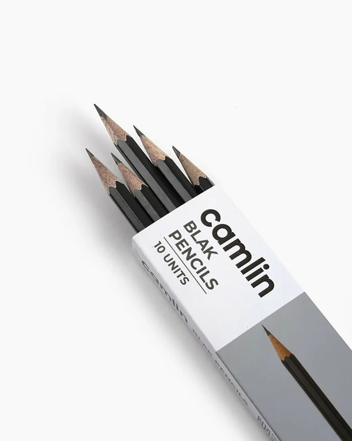 Camlin Black Pencils – Pack of 10 Smooth Writing Graphite Pencils - Image 8