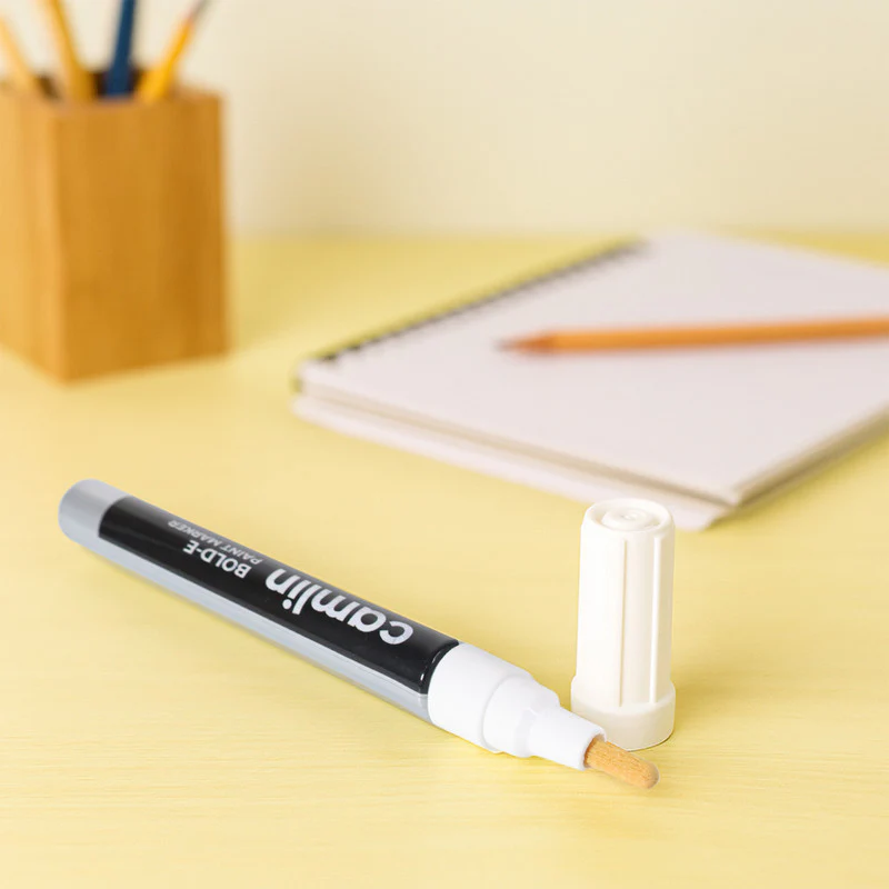 Camlin Bold-E Paint Marker – White Colour,  Pack of 10 - Image 3