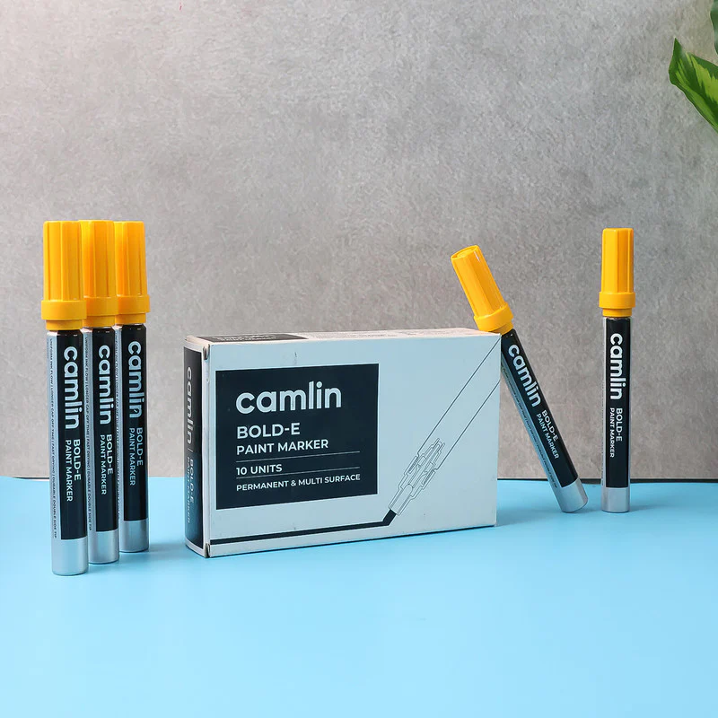 Camlin Bold-E Paint Marker  for Industrial and Multi-Surface Marking – Pack of 10 - Image 2