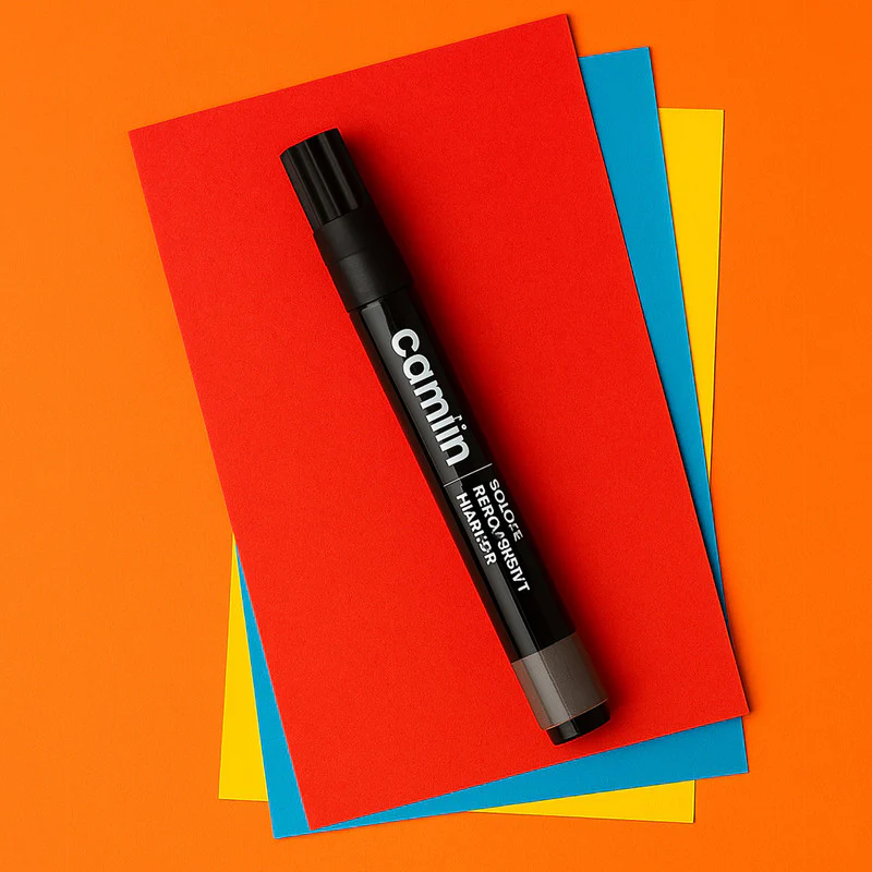Camlin Bold-E Permanent Marker Black Long-Lasting Refillable Marker Pack of 10 - Image 2