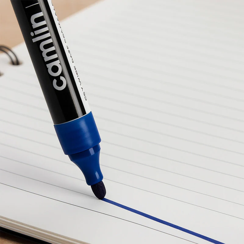 Camlin Bold-E Whiteboard Marker – Blue Color Bold Writing Refillable (Pack of 10) - Image 2