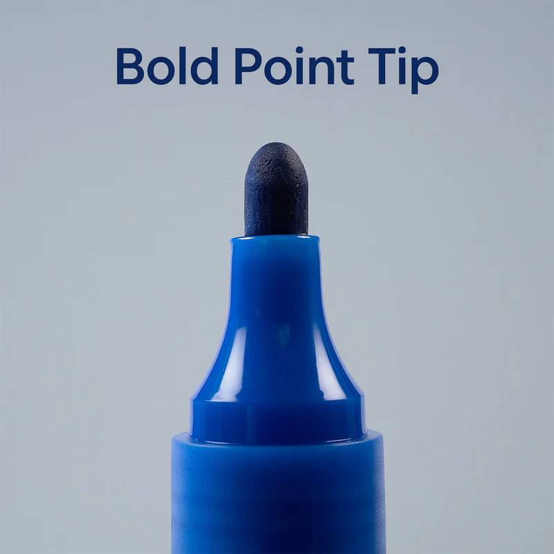 Camlin Bold-E Whiteboard Marker – Blue Color Bold Writing Refillable (Pack of 10) - Image 3