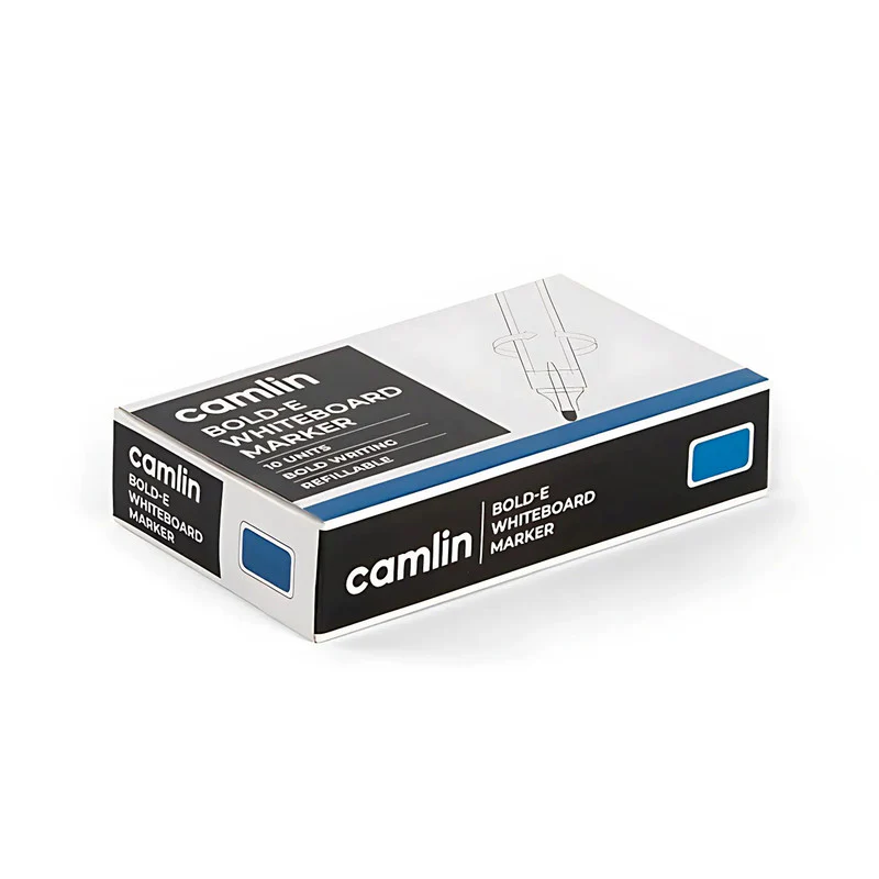 Camlin Bold-E Whiteboard Marker – Blue Color Bold Writing Refillable (Pack of 10) - Image 5