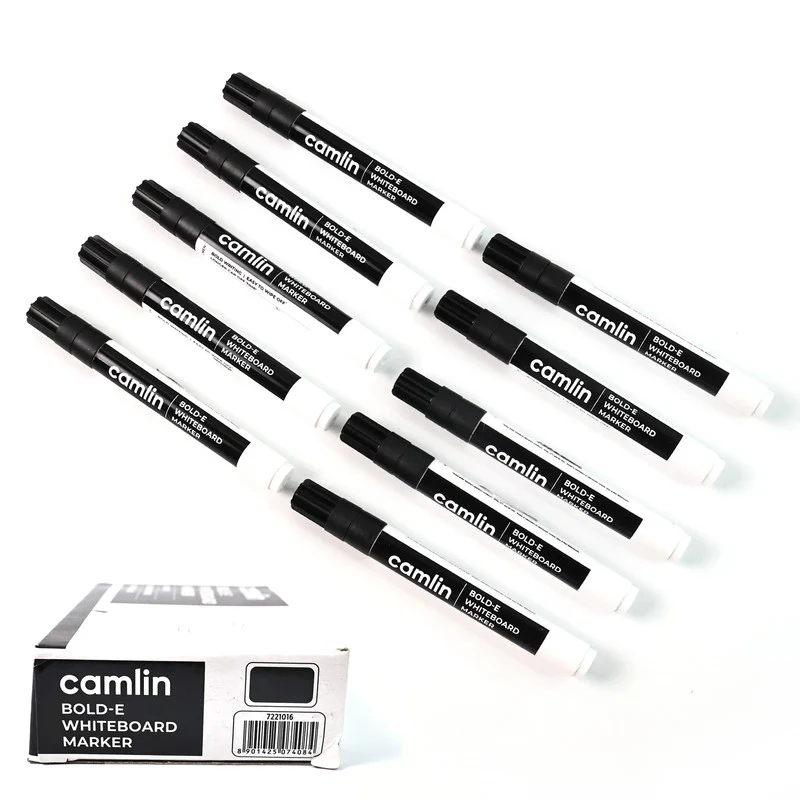 Camlin Bold-E Whiteboard Marker (Set of 10) - Refillable, Bold Writing, (Set of 10) - Image 4