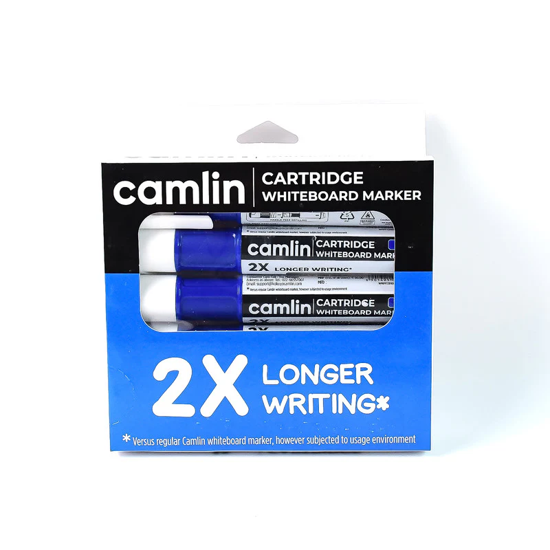 Camlin Cartridge Whiteboard Marker – Blue Refillable Long-Lasting Markers (5 Pc) - Image 7