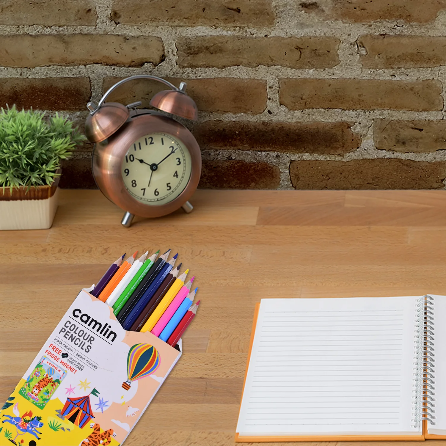 Camlin Colour Pencils – Set of 12 Vibrant Shades with Free Sharpener - Image 2