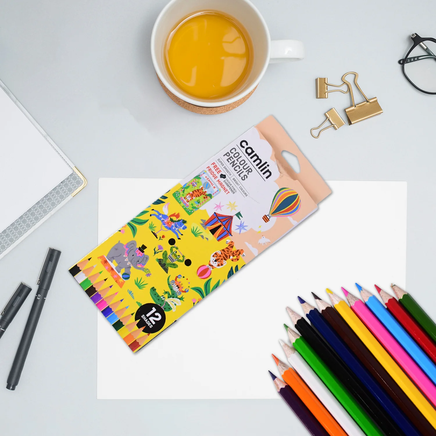 Camlin Colour Pencils – Set of 12 Vibrant Shades with Free Sharpener - Image 5
