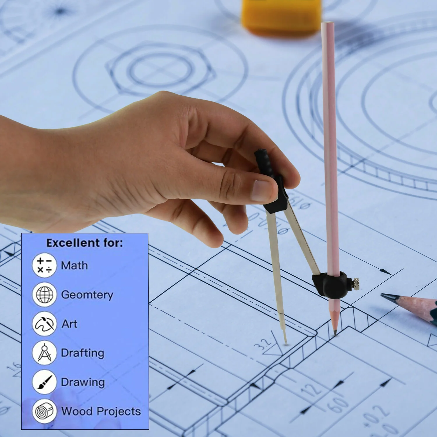 Camlin Compass - Precision Drawing Tool for Circles and Arcs - Image 6
