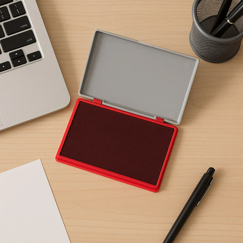 Camlin Deluxe Large Red Stamp Pad – Long Lasting Ink Pad for Clear Impressions - Image 2