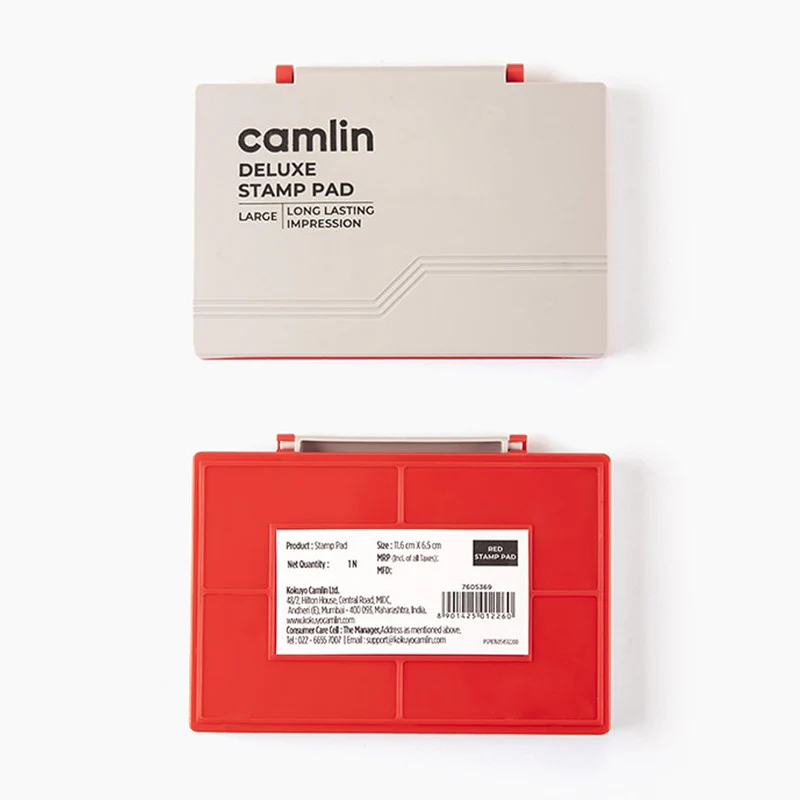 Camlin Deluxe Large Red Stamp Pad – Long Lasting Ink Pad for Clear Impressions - Image 5