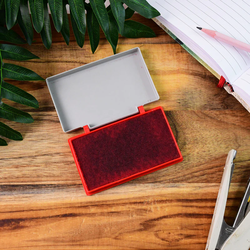 Camlin Deluxe Stamp Pad – Red Color High-Quality Ink Pad Crisp and Clear Impressions - Image 2