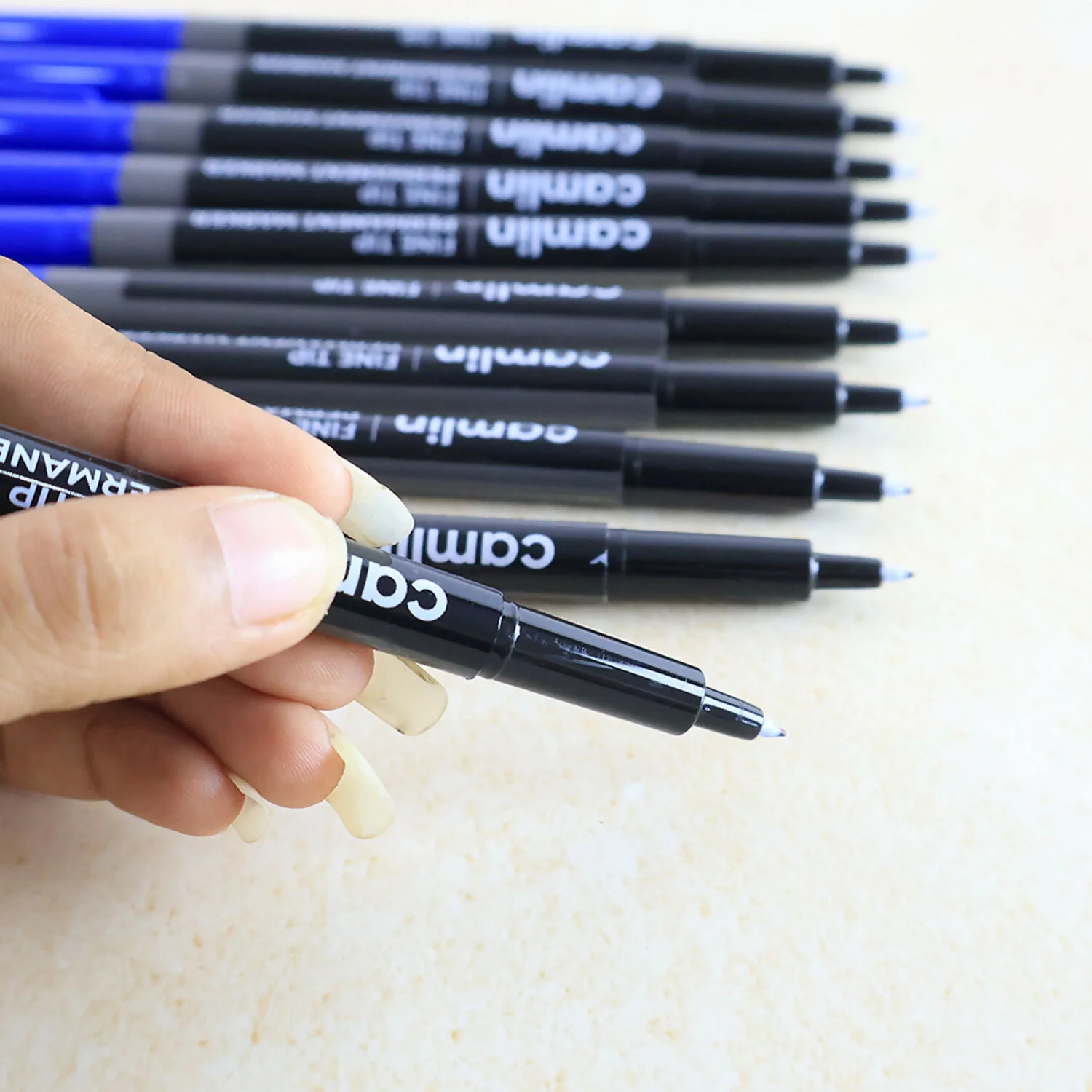 Camlin Fine Tip Permanent Marker (Set of 10 Units) for Fine Marking and Writing - Image 4