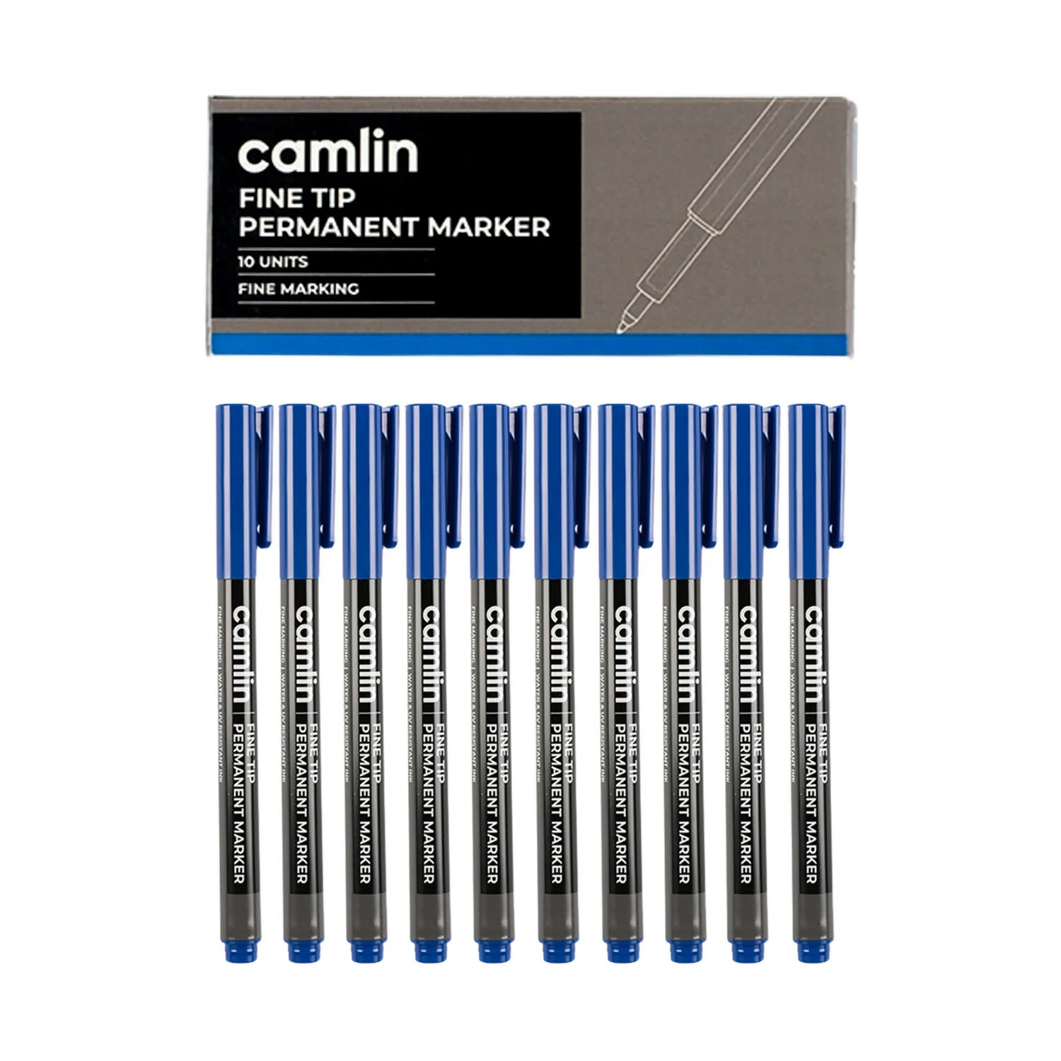 Camlin Fine Tip Permanent Marker (Set of 10 Units) for Fine Marking and Writing - Image 6