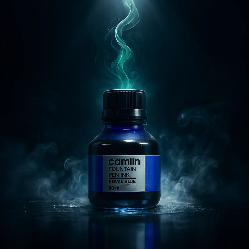 Camlin Fountain Pen Ink – Smooth Writing Royal Blue Ink for All (60 ml Bottle) - Image 3