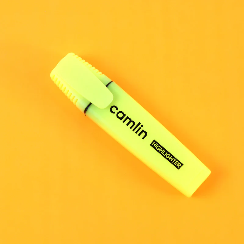 Camlin Highlighter Yellow – Smooth & Bright No-Smudge Highlighters (Pack of 10) - Image 2