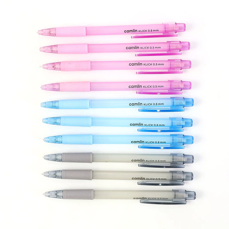 Camlin KLICK 0.5 mm Mechanical Pencil (Pack of 10 – Pink, Blue & Grey) - Image 3