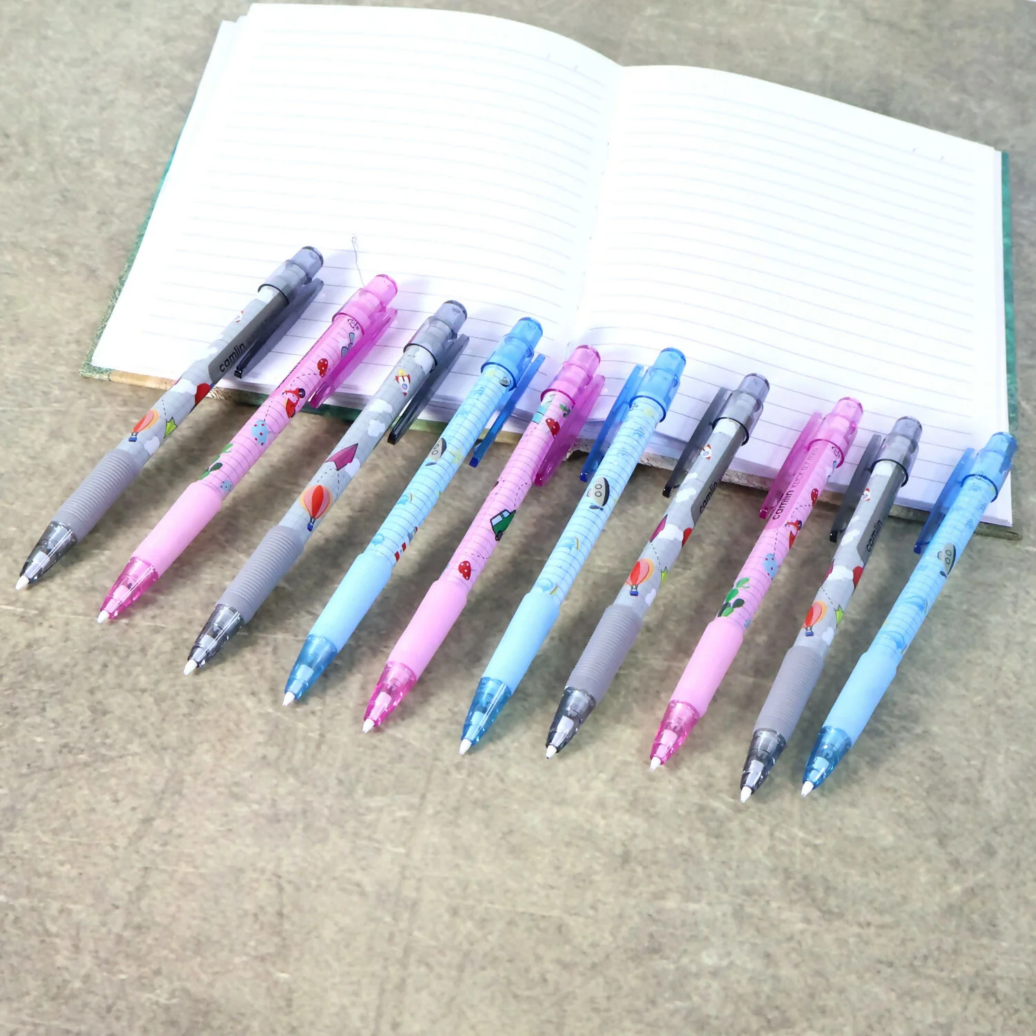 Camlin Klick Mechanical Pencil 0.7 mm Assorted Cartoon Design  Writing Pack of 10 - Image 2