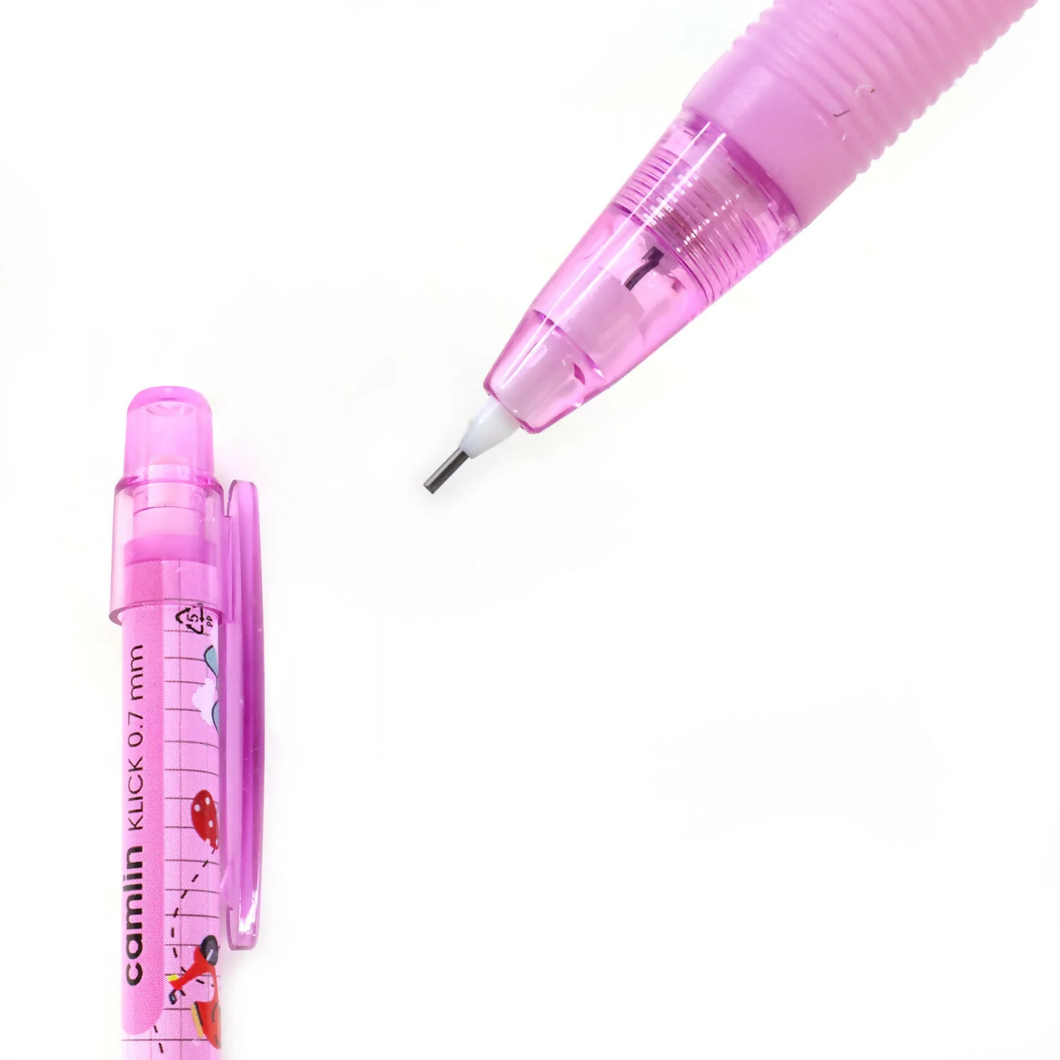 Camlin Klick Mechanical Pencil 0.7 mm Assorted Cartoon Design  Writing Pack of 10 - Image 5