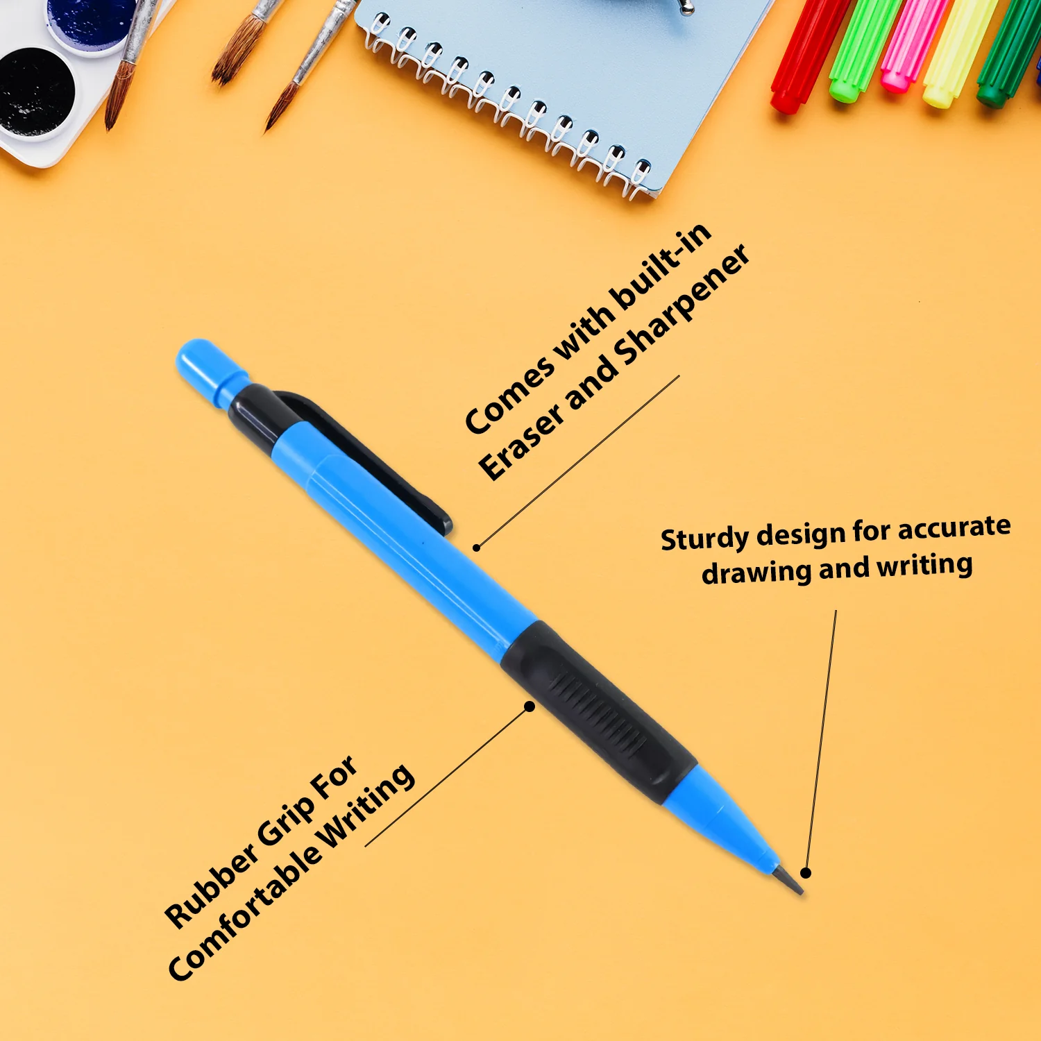 Camlin Mechanical Pencil 2.0mm with Dark & Bold Writing – Easy to Sharpen - Image 4