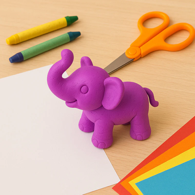 Camlin Modelling Clay 150 gm – Purple Color Soft Reusable Clay for Creative Crafting - Image 2