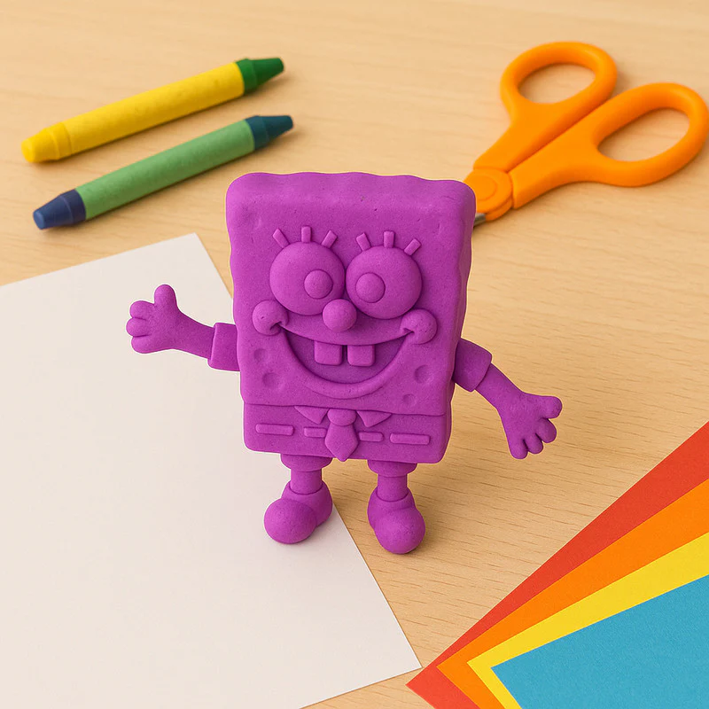 Camlin Modelling Clay 150 gm – Purple Color Soft Reusable Clay for Creative Crafting - Image 3
