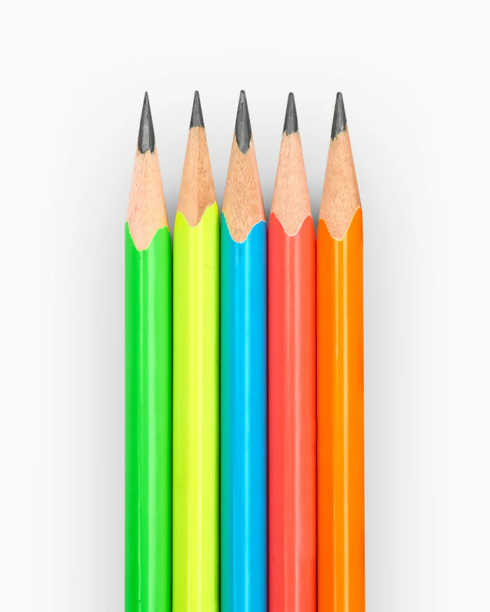 Camlin Nova Glowing Triangular Pencils – Pack of 10 Neon Shades with Free Sharpener - Image 9